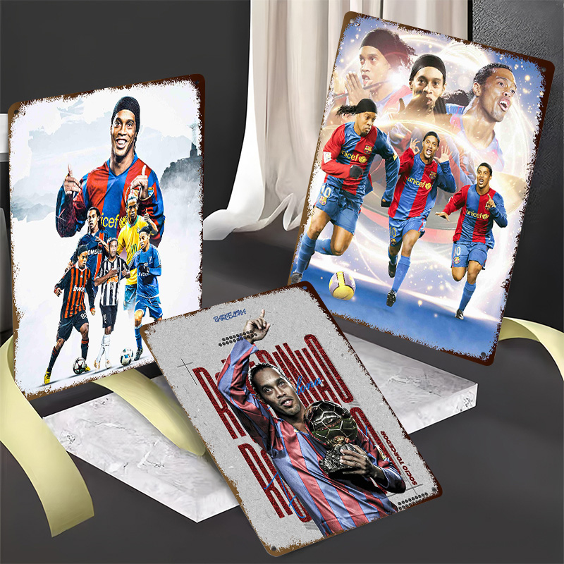Ronaldinho Soccer Metal Poster - Desk Setup Poster review and price