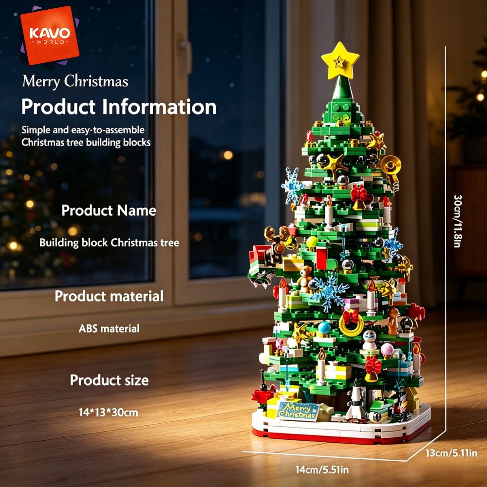 KAVOWORLD 1024pcs Christmas Tr - Desk Setup Ideas Office review and price