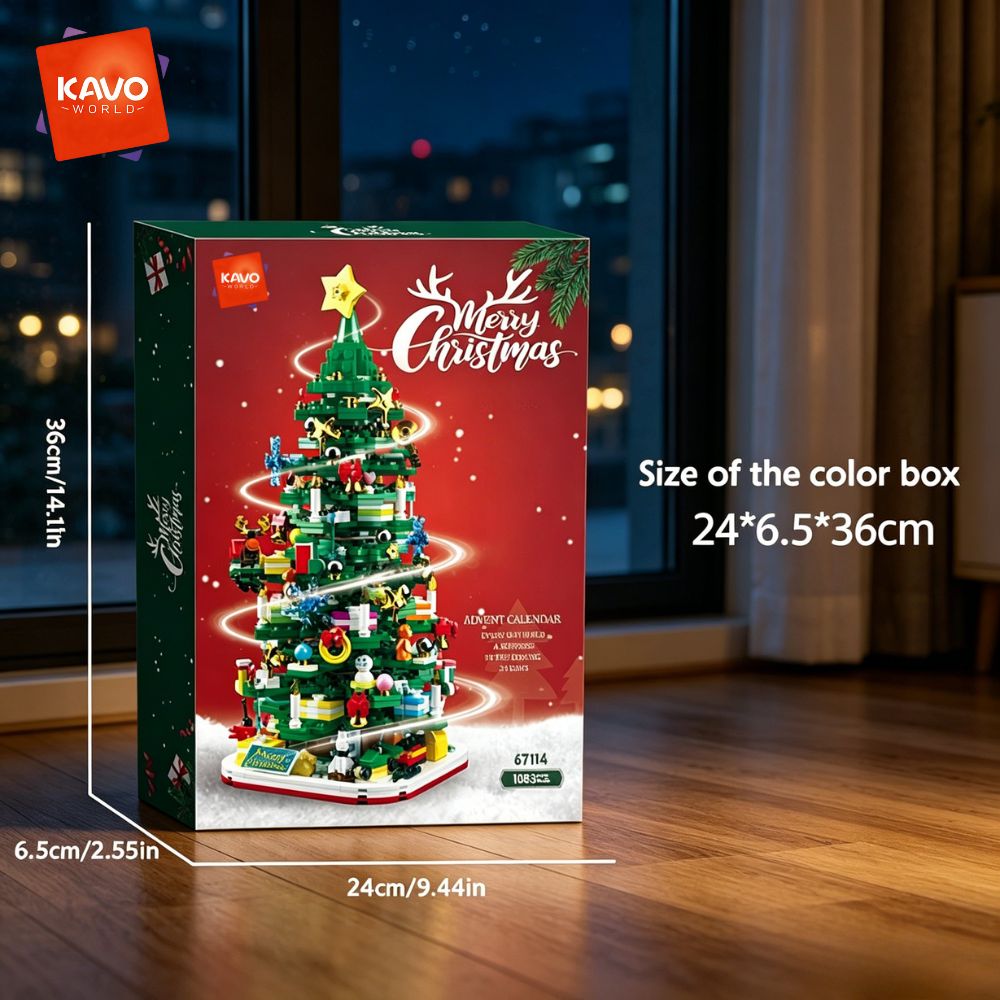 KAVOWORLD 1024pcs Christmas Tr - Desk Setup Ideas Office review and price
