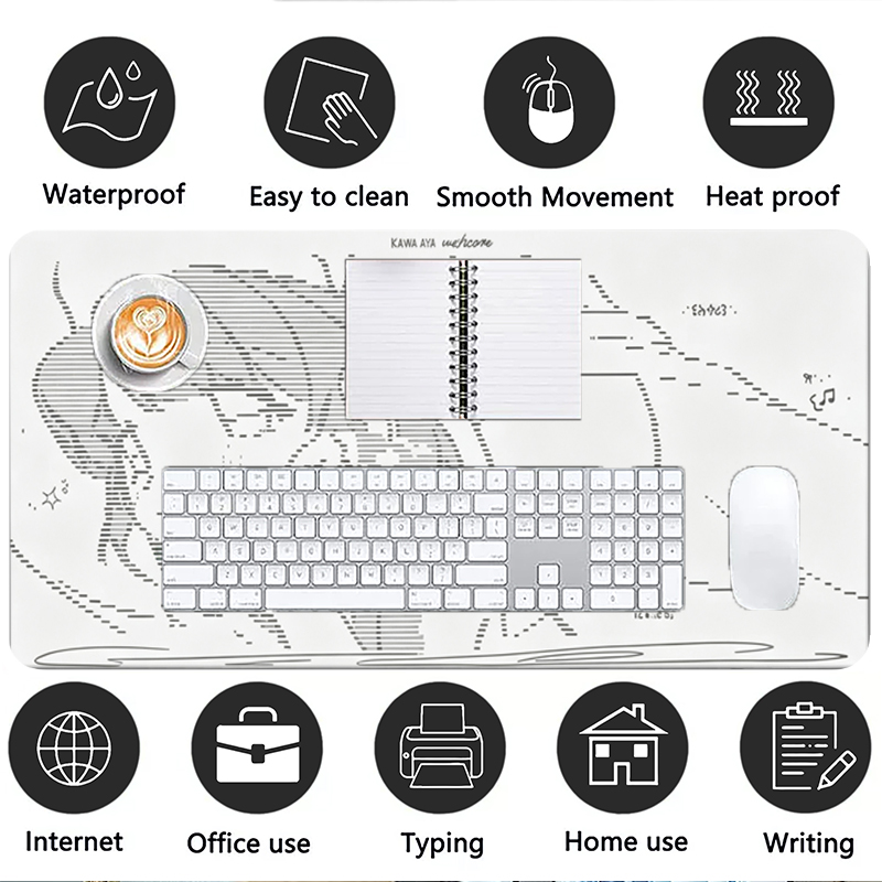 1Pcs Leather Mouse Pad Anime A - Desk Setup Kawaii review and price
