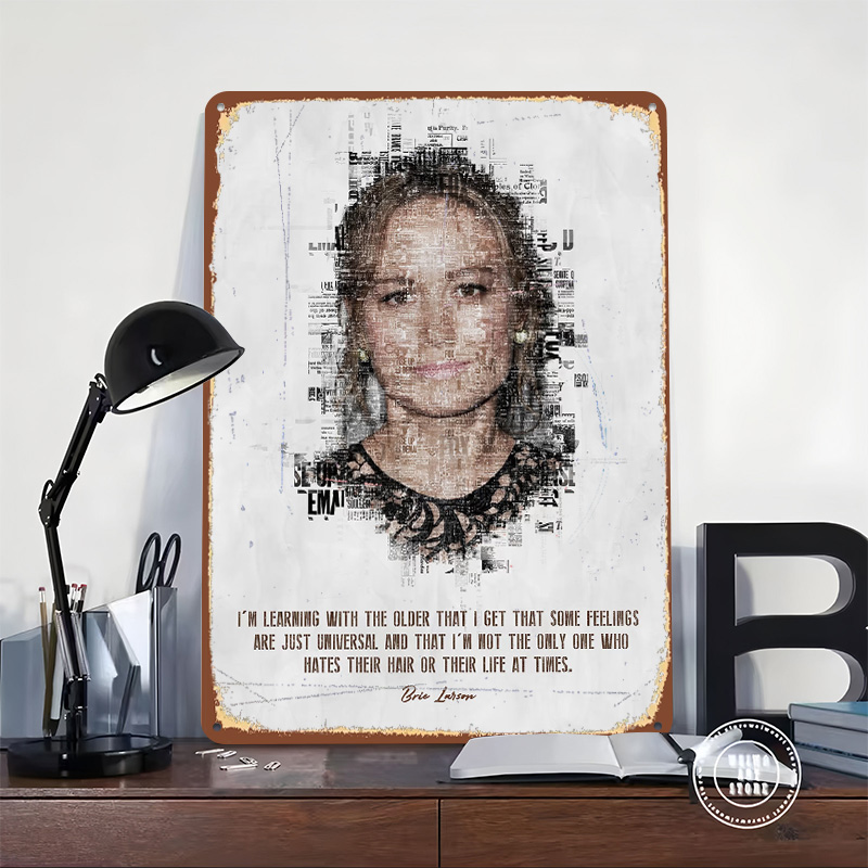 Brie Larson Quote Art Tin Post - Desk Setup Poster review and price