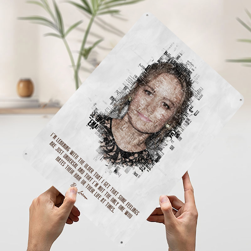 Brie Larson Quote Art Tin Post - Desk Setup Poster review and price