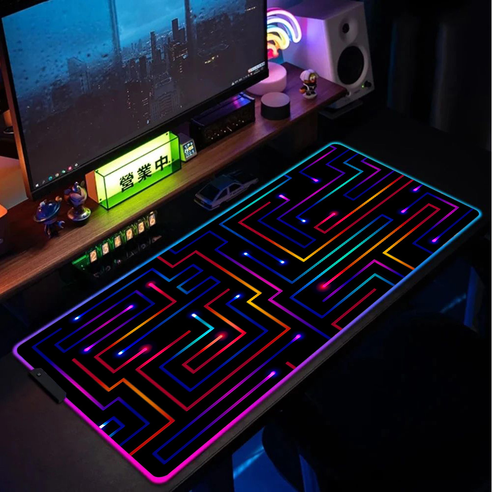 Xxl Mouse Pad 900x400 Neon Cir - Desk Setup Gaming Pc review and price